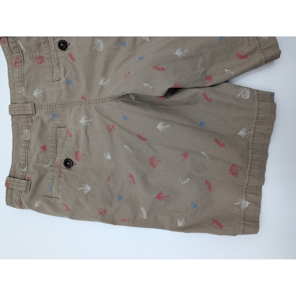 Magellan Outdoors Mens Khaki Fishing Lures Print‎ Shorts Size 30W - Picture 8 of 10